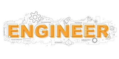 Eğitim illüstrasyon grafik design.vector için mühendis simgeler