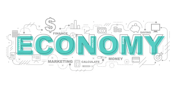 Iconos de economía para la educación ilustración gráfico design.vector — Vector de stock