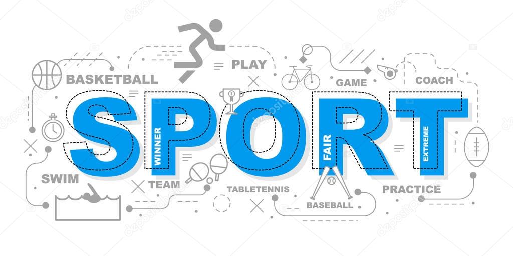 Sport icons illustration graphic design.vector