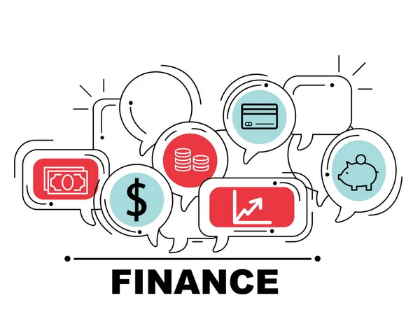 Фінансові іконки, встановлені для дизайну бізнес ілюстрацій — стокове фото