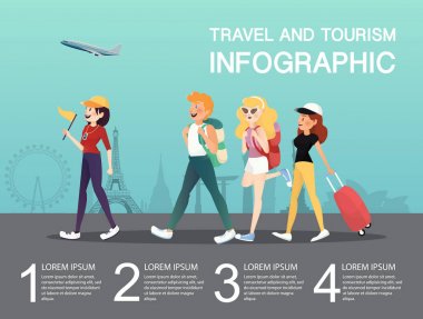 Seyahat ve Turizm Havaalanı Infographic adlı arkadaşıyla