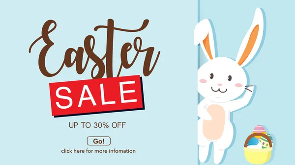 Easter sale banner background template — Stock Vector