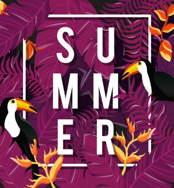 Tropik çiçekler arka plan. Yaz tasarım. Vektör. 