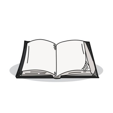 Beyaz arkaplandaki kitap illüstrasyonu