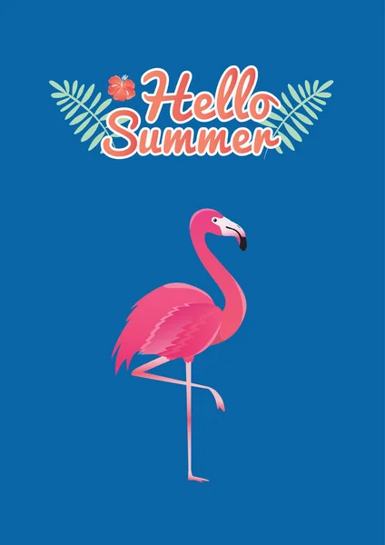 Flamingo madarak illusztráció tervezési háttér — Stock Vector