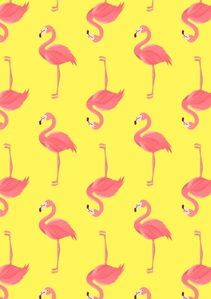 Zökkenőmentes flamingó minta vektoros illusztráció — Stock Vector