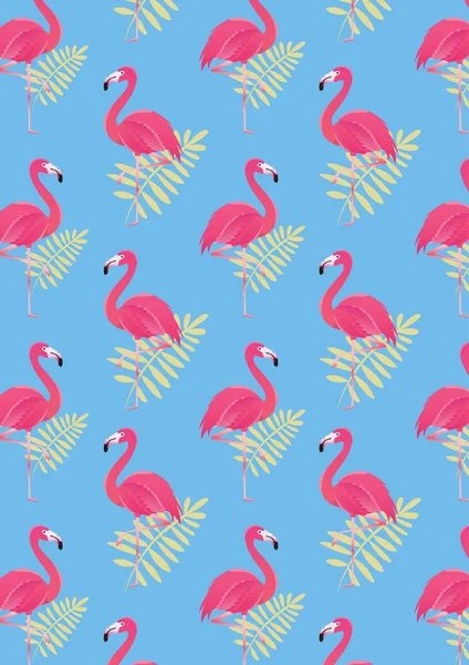 Nahtlose Flamingo Hintergrund Muster Vektor Illustration — Stockvektor