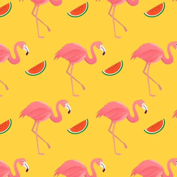Nahtlose Darstellung von Flamingo-Mustern — Stockvektor