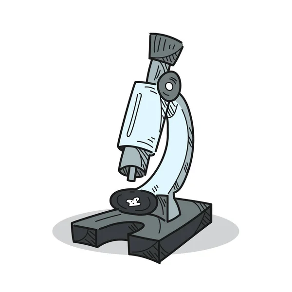 Mikroskop-Illustration auf weißem Hintergrund — Stockvektor