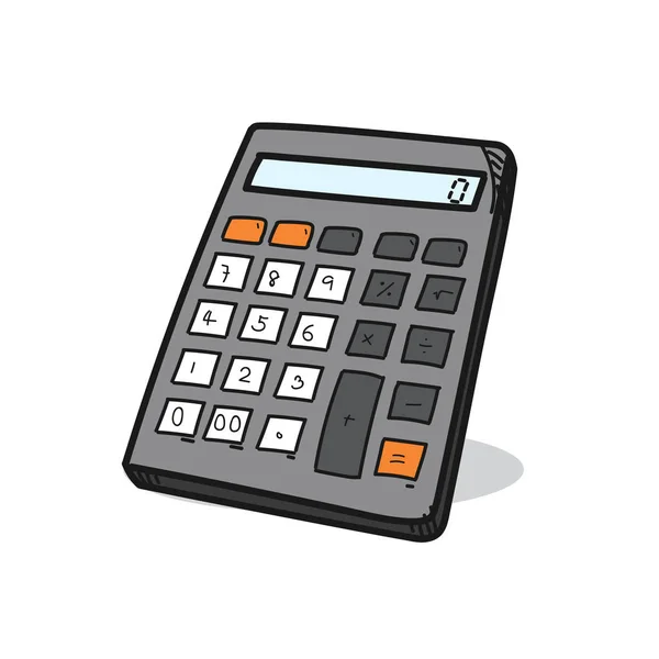 Ilustração calculadora em um fundo branco — Vetor de Stock