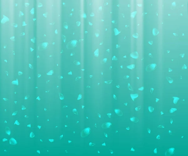Fundo abstrato da luz solar subaquática com bolhas de ar. Ilustração vetorial, elemento de design, fundo . — Vetor de Stock