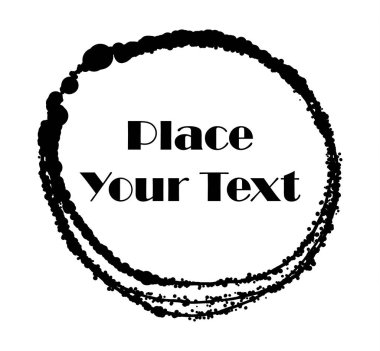 Kontur beyaz arka planda siyah mürekkep tur. Grunge daire lekeleri vektör Illustration. ENSO hat öğe Japonca veya Çince stil