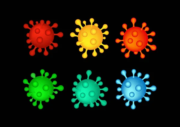 Coronavirus Bacteria Cell Icon, 2019-nCoV Novel Coronavirus Bacteria. No Infection and Stop Coronavirus Concepts. Celda del Coronavirus Peligrosa en China, Wuhan. Icono vectorial aislado — Vector de stock