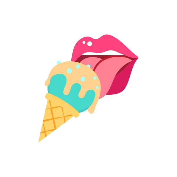 Ice Cream Background Vector Illustration Eps — Stock Vector