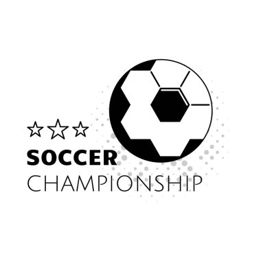 Futbol, futbol logosu şampiyonluk rozeti renkli vektör
