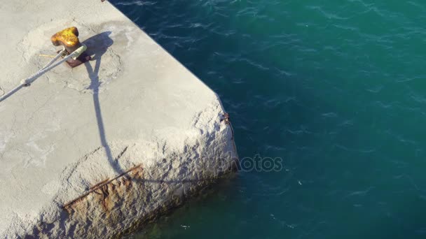 系泊缆桩与混凝土 — 图库视频影像