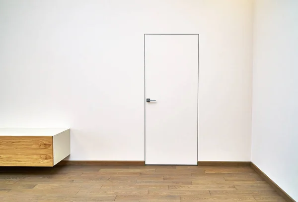 Invisible interior door. Aluminum frame hidden door solution system in contemporary interior