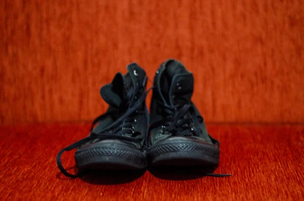 古いブラックスタイリッシュな靴 ヴィンテージ — ストック写真