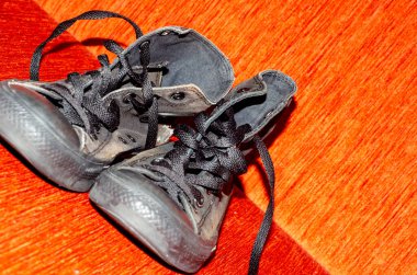 Ragged Black Stylish Shoes, Vintage Black Stylish Shoes