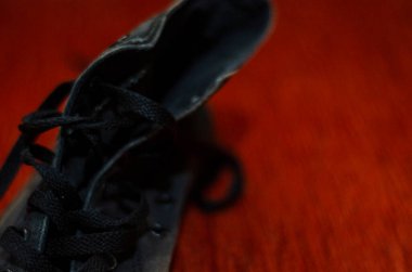 Ragged Black Stylish Shoes, Vintage Black Stylish Shoes