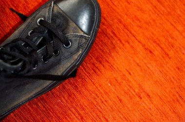 Ragged Black Stylish Shoes, Vintage Black Stylish Shoes