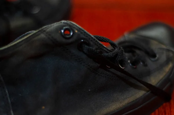 Ragged Black Stylish Shoes, Vintage Black Stylish Shoes