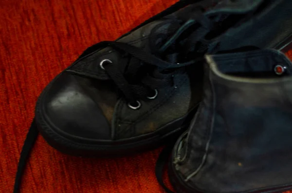 旧式黑色短袜 旧式黑色短袜 — 图库照片