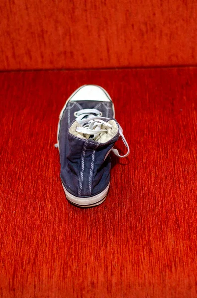 Zapatos Con Estilo Azul Antiguo Zapatos Con Estilo Azul Moda —  Fotos de Stock
