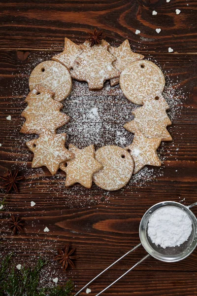 Christmas cookies ornament — Stock Photo, Image