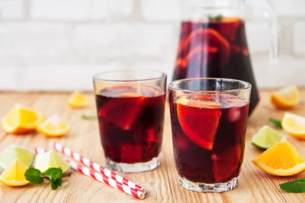 Red Sangria with fuits