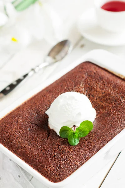 Chocolate Self Saucing Pudding — Stock Photo, Image