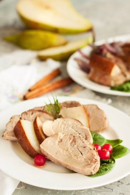 Armut tarçın yavaş pişmiş porkloin