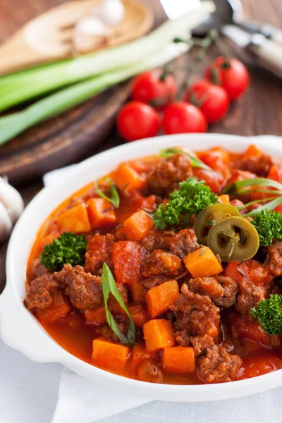 Lamm Süßkartoffel Chili — Stockfoto