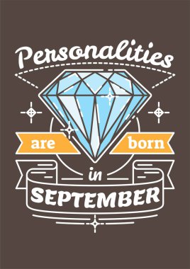 Personalities are Born in September clipart