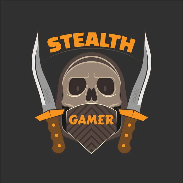 Stealth gamer logo — Stockvector