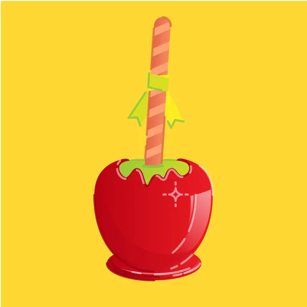 Illustration pomme sucrée — Image vectorielle
