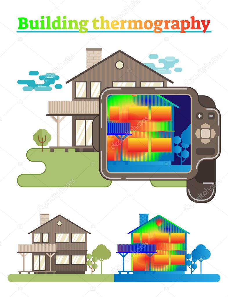 Building thermography illustration