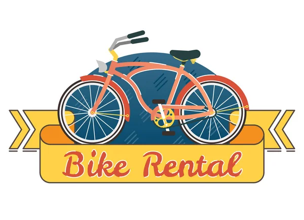 Ποδήλατο Ενοικίαση διάνυσμα λογότυπο badge — Διανυσματικό Αρχείο