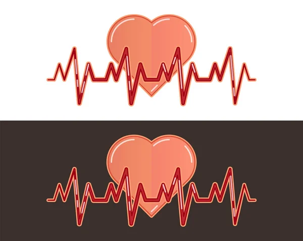 ライン シンボルの心拍 — ストックベクタ