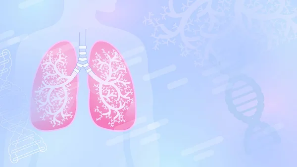 Fond vectoriel abstrait médical avec poumons et arbre bronchique . — Image vectorielle