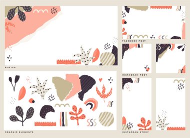 Dadaizm, sosyal medya gönderme şablonlarıyla soyut stil grafik unsurlarına ilham verdi