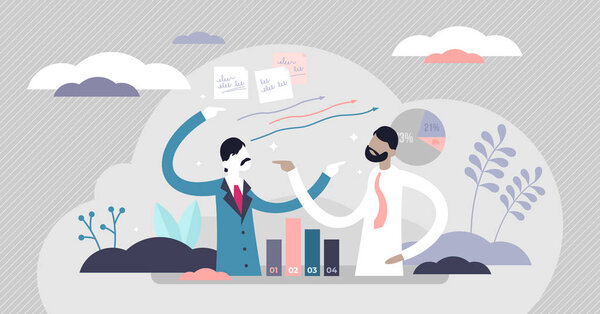 Указывая пальцами жест, крошечные лица векторные иллюстрации
