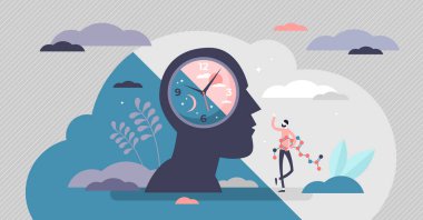 Circadian ritim konsept vektör çizimi