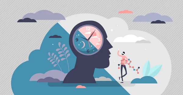 Circadian ritim konsept vektör çizimi