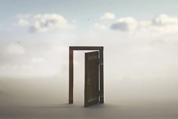 Özgürlüğe Hayal Gücüne Açık Bir Kapı — Stok fotoğraf