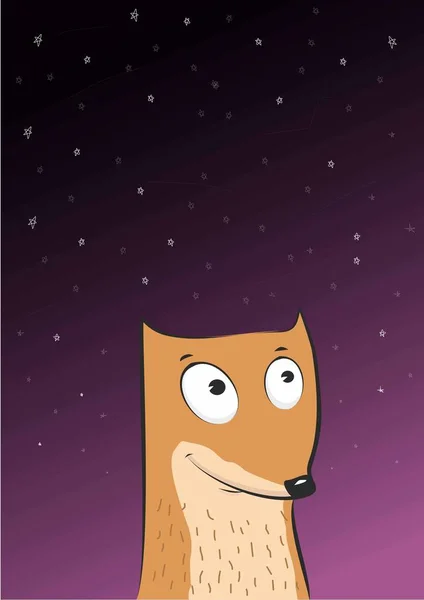 Şirin fox illüstrasyon