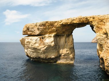 Azure pencere adanın Gozo, Malta. 