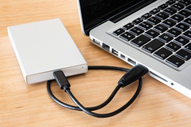 Veri ve veri yedeği için bir Usb harici disk sürücüsü. 