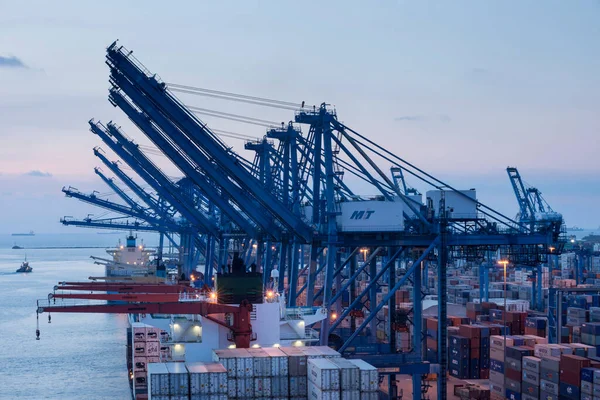 Panama, Orta Amerika 'nın Karayipler bölgesindeki Manzanillo Uluslararası Limanı' nın ana konteynır limanına bir konteynır gemisi yüklendi.