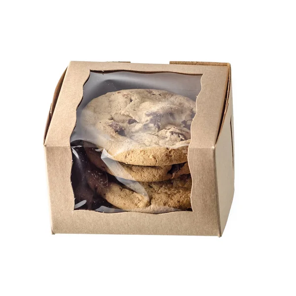 Cookie-k doboz fehér háttér Stock Kép